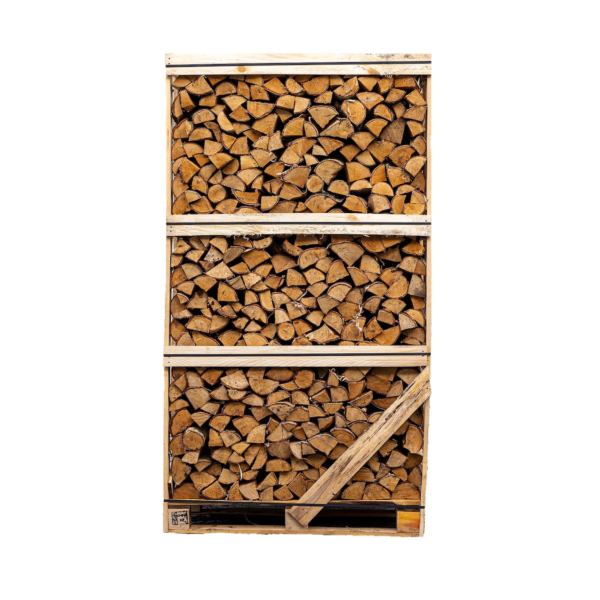 Kiln dried alder firewood in 1,8 RM wooden crates